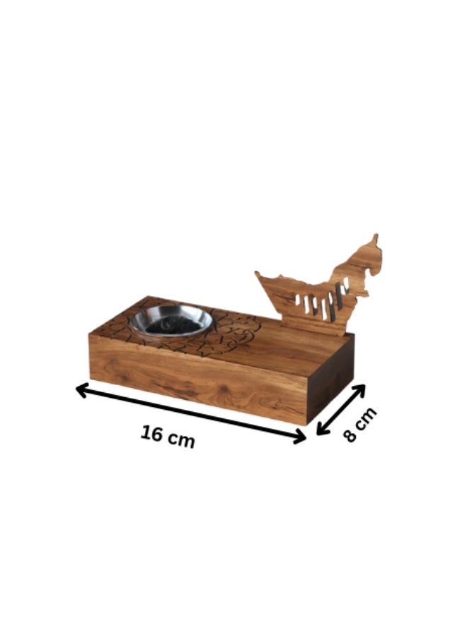 HilalFul UAE Kosso Wood Map Madkhan Incense Holder | Home Decoration Incense Stand | Bakhoor Burner | Home Fragrance | Diffuser  Madkhan | Gift Set for Wedding, Anniversary, Eid, Ramadan - Image 2